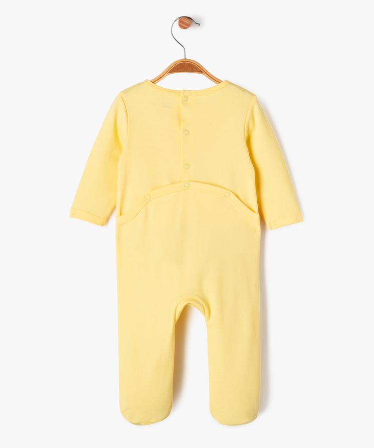 Grenouillère jaune avec motif Lion