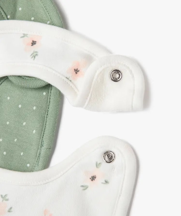 Lot de 3 bavoirs de naissance en jersey de coton
