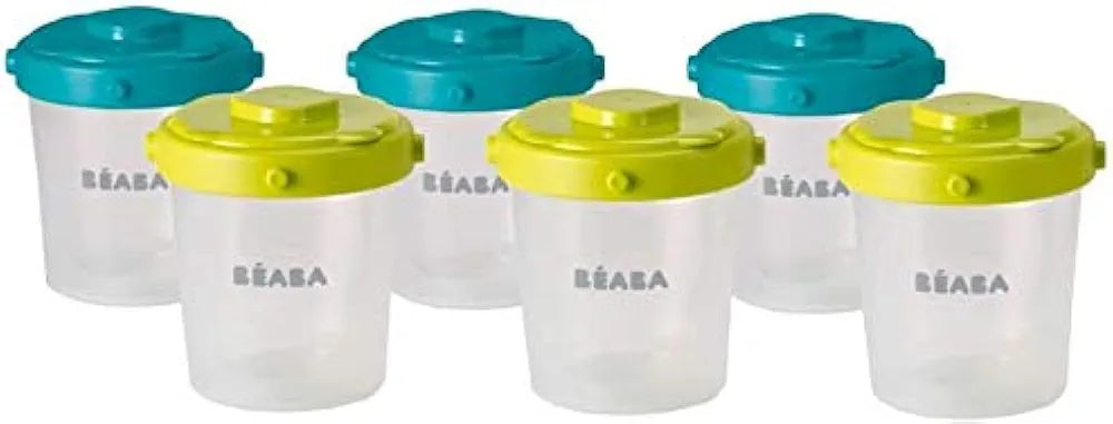 Lot de 6 pots de conservation clip,200ml. BÉABA