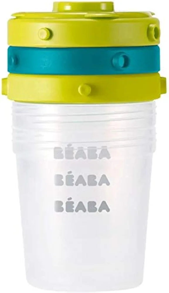 Lot de 6 pots de conservation clip,200ml. BÉABA