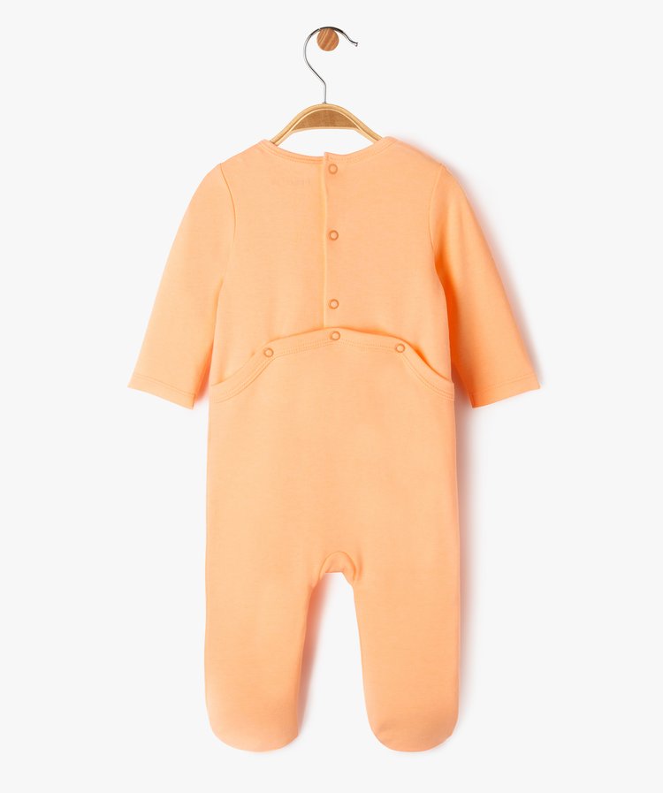 Grenouillère orange imprimé cocotier