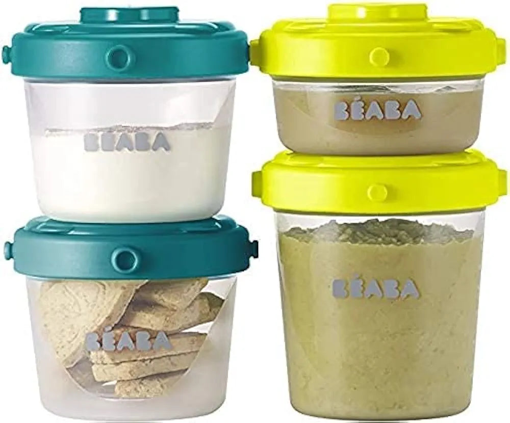 Lot de 6 pots de conservation clip,200ml. BÉABA