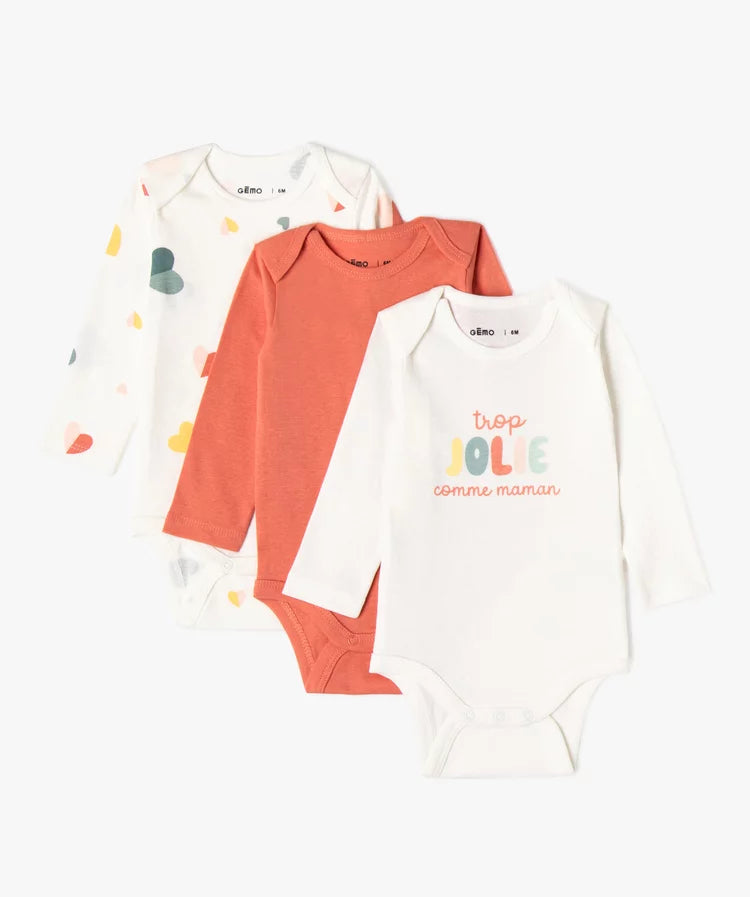 Lot de 3 bodys ML blanc et orange .Gémo Filou et Loulou
Dakar-Sénégal