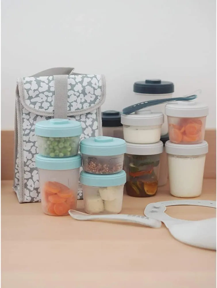 Lot de 8 pots de conservation clip(4×150ml et 4×250ml),BÉABA