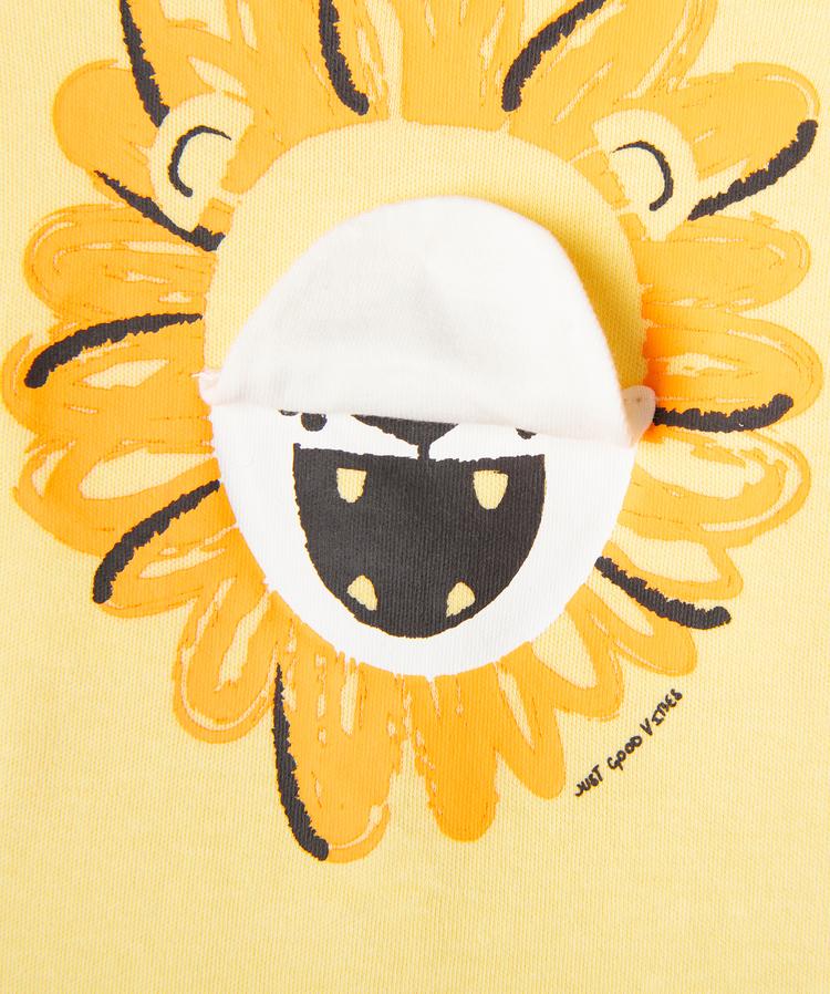 Grenouillère jaune avec motif Lion