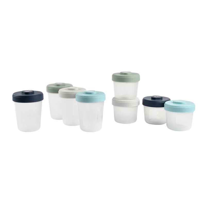 Lot de 8 pots de conservation clip(4×150ml et 4×250ml),BÉABA