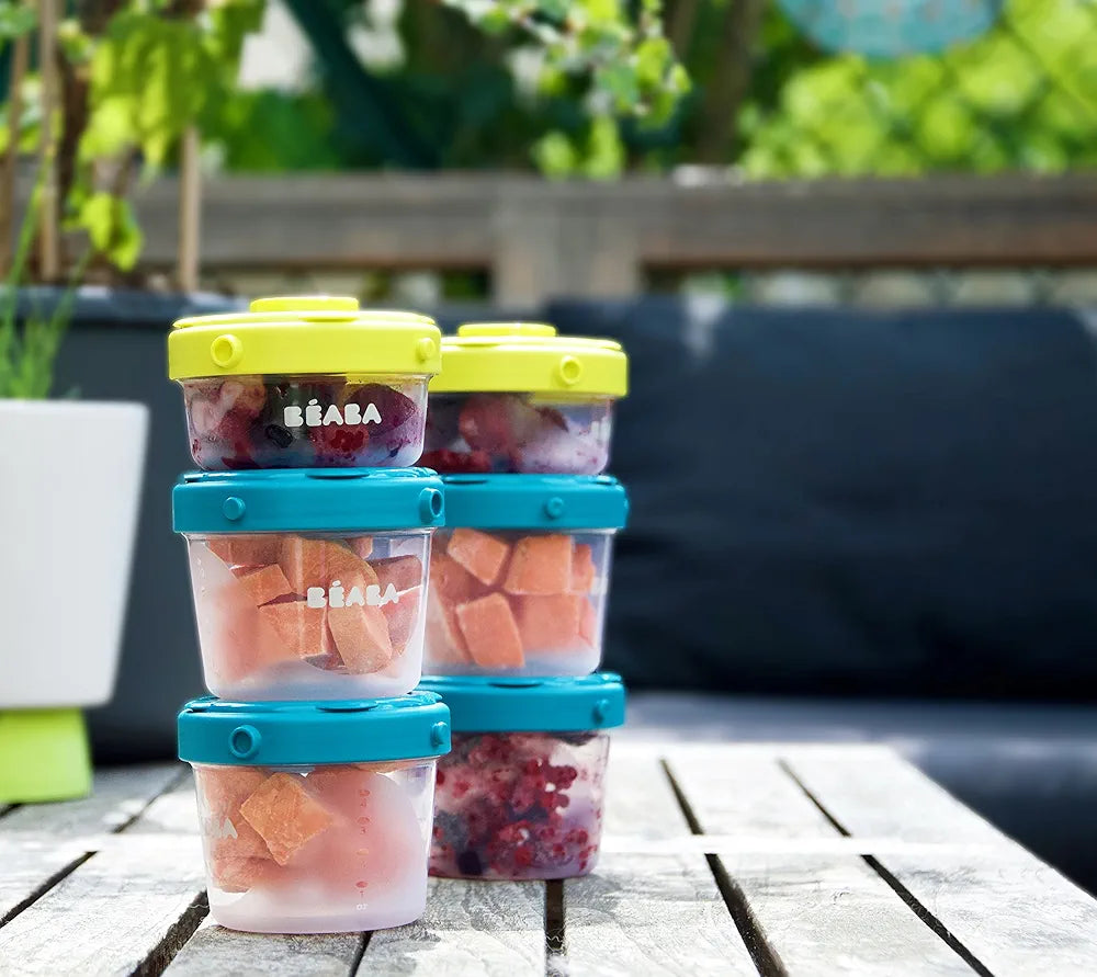 Lot de 6 pots de conservation clip,200ml. BÉABA