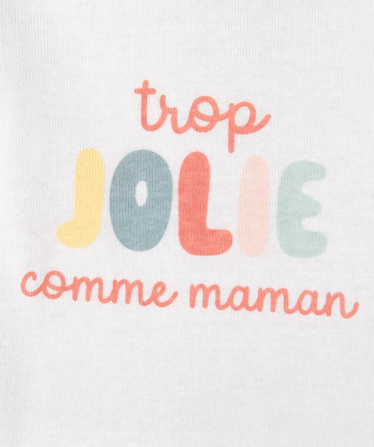 Lot de 3 bodys ML blanc et orange