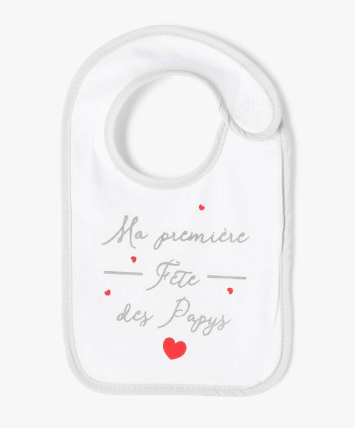 Lot de 4 Bavoirs à bébé en coton à motifs "Ma première fête"