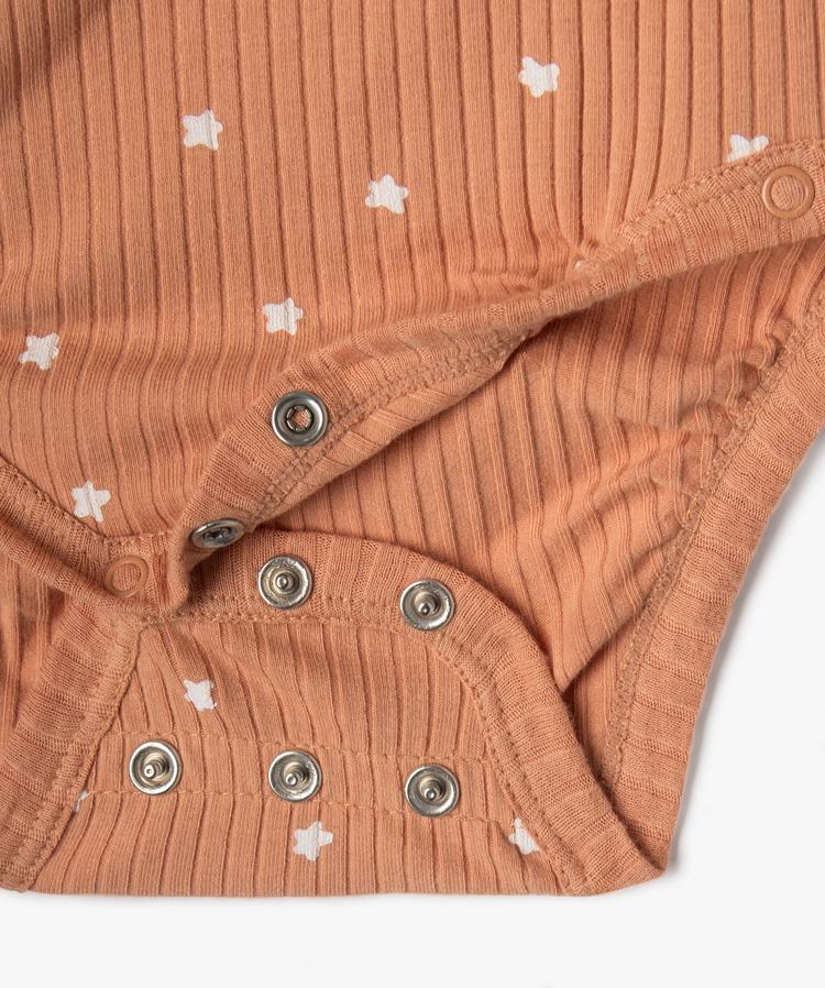 Kit naissance évolutif 3pièces:body ML,pantalon et bonnet blanc et marron