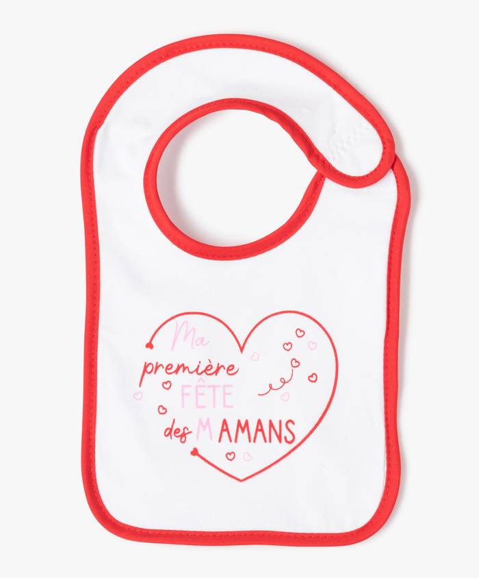 Lot de 4 Bavoirs à bébé en coton à motifs "Ma première fête"