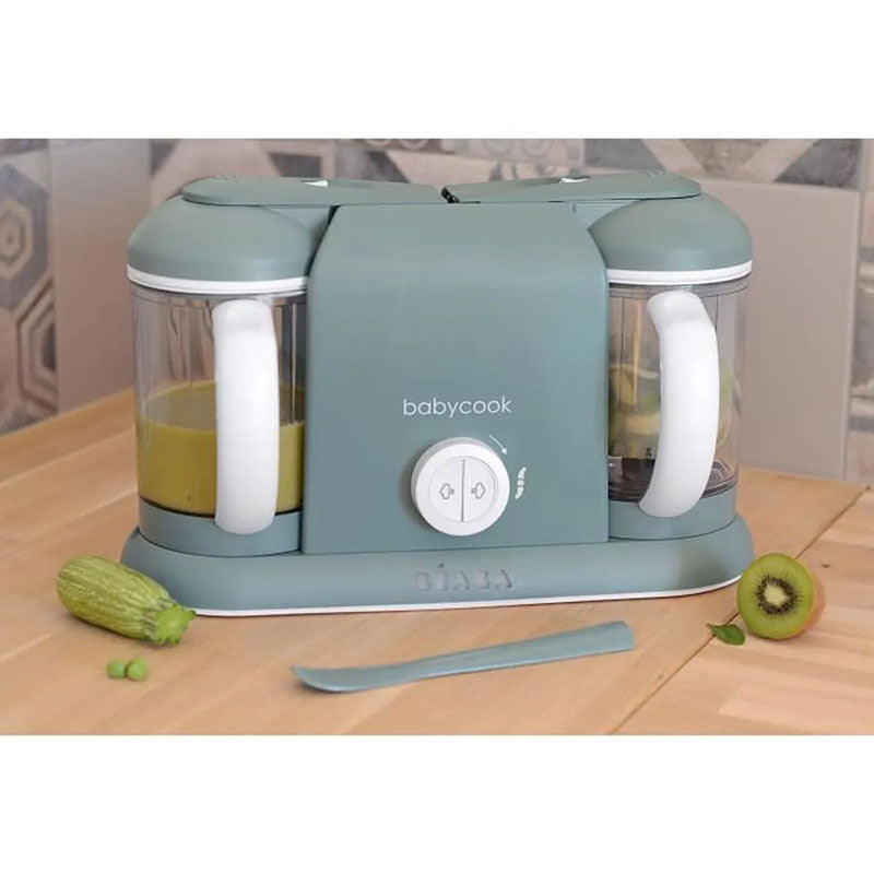 Robot cuiseur Babycook Duo vert ,BÉABA (set de repas 🍽 bébé offert)