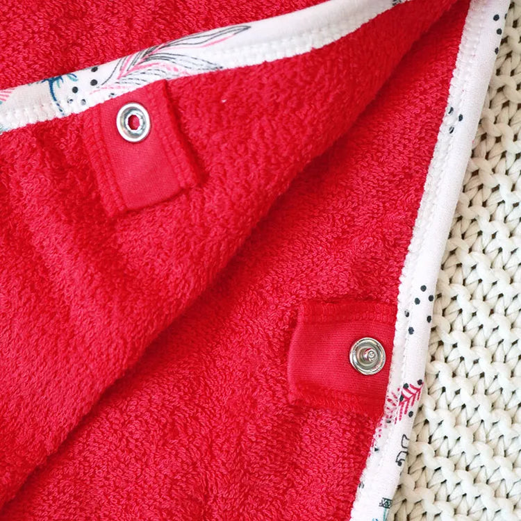 Poncho/cape de bain avec capuche ,rose