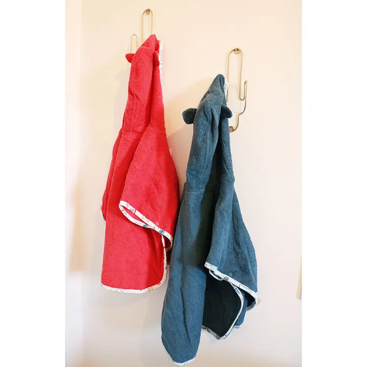 Poncho/cape de bain avec capuche ,rose