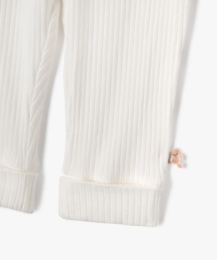 Kit naissance évolutif 3pièces:body ML,pantalon et bonnet blanc et marron