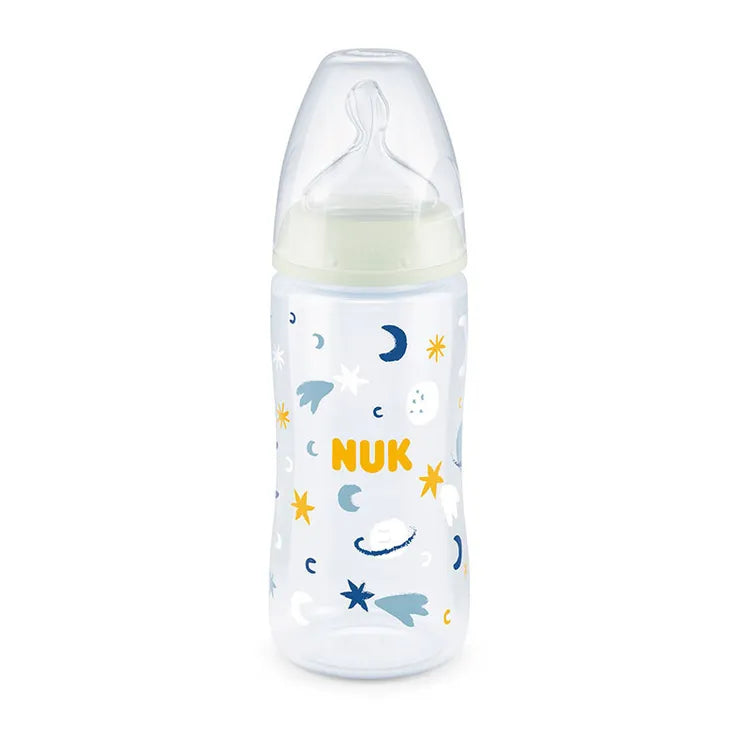Lot de 2 biberons first serenity + température control jour et nuit 2×300ml 0-6mois NUK
