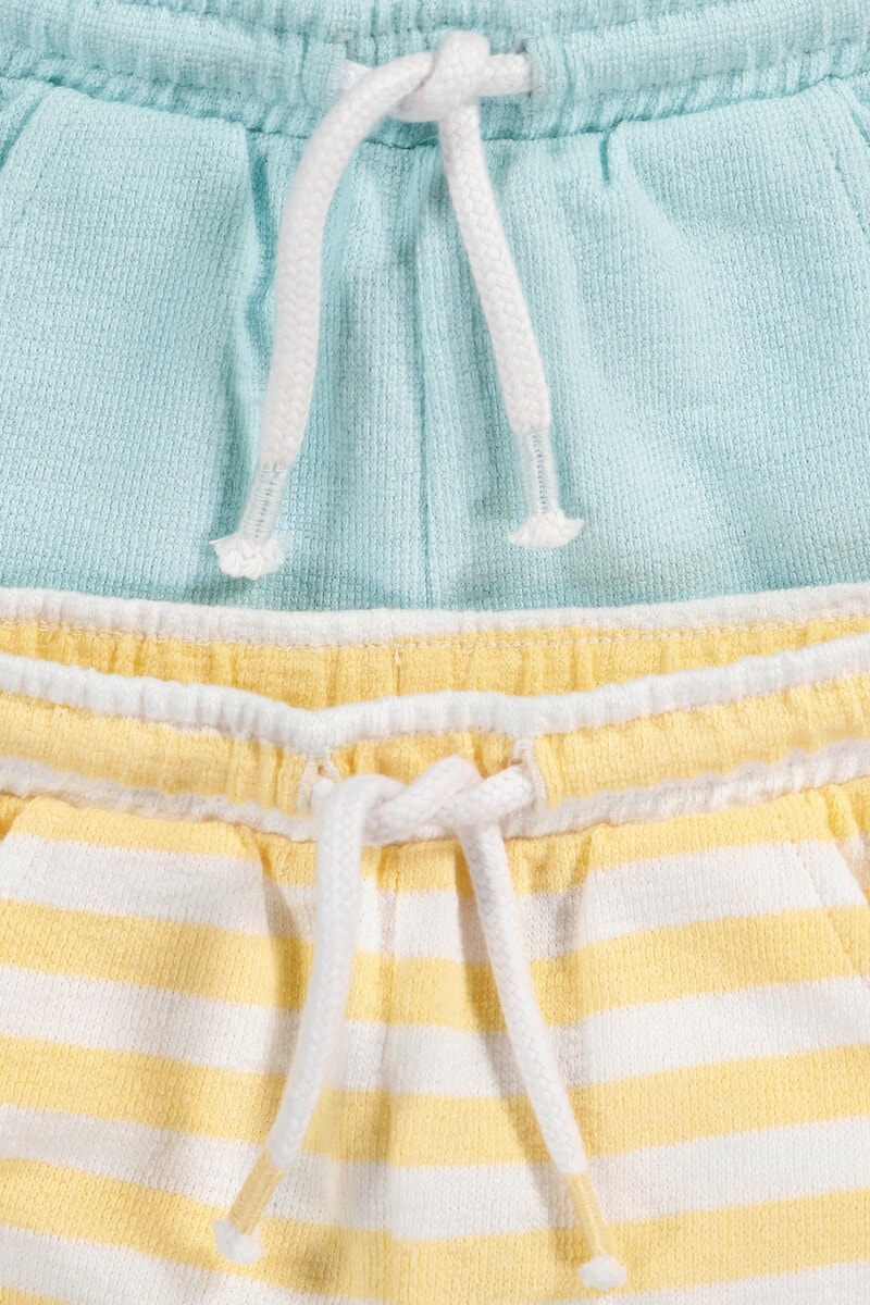 Lot de 2 shorts bleu et jaune