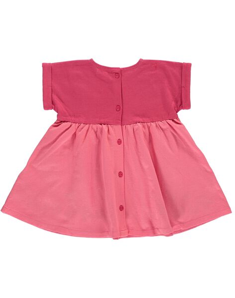 Robe volantée 2 tons rose