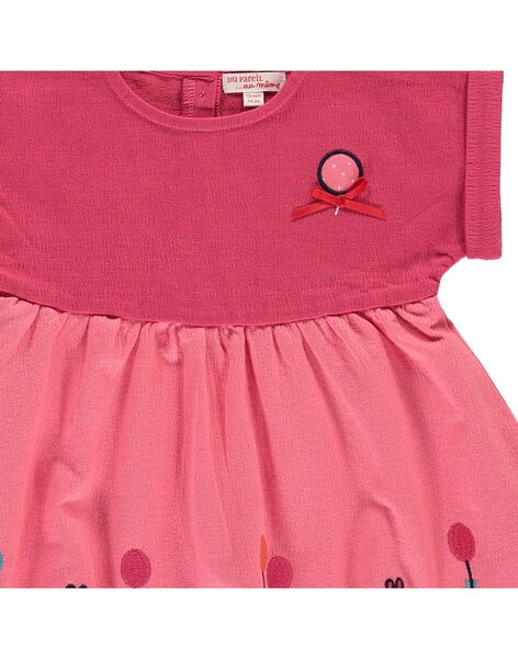 Robe volantée 2 tons rose