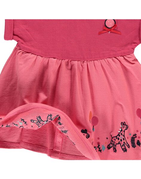 Robe volantée 2 tons rose