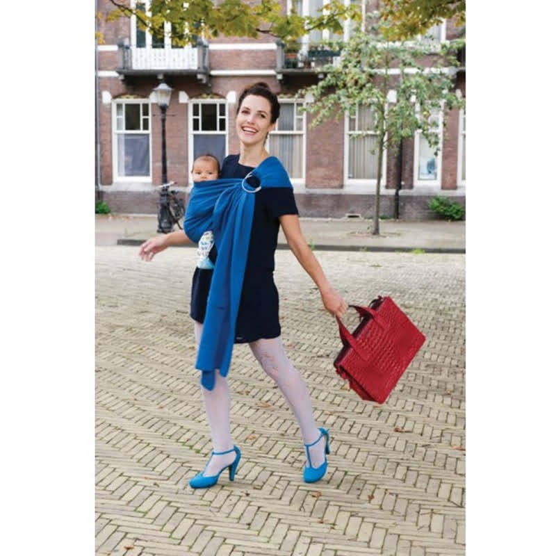 Écharpe de portage 560cm avec anneaux rose poivre ,Ring sling de Babylonia