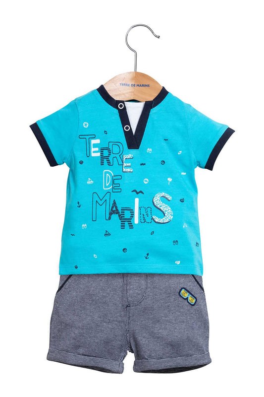 Ensemble T-shirt et short Jocean - Turquoise