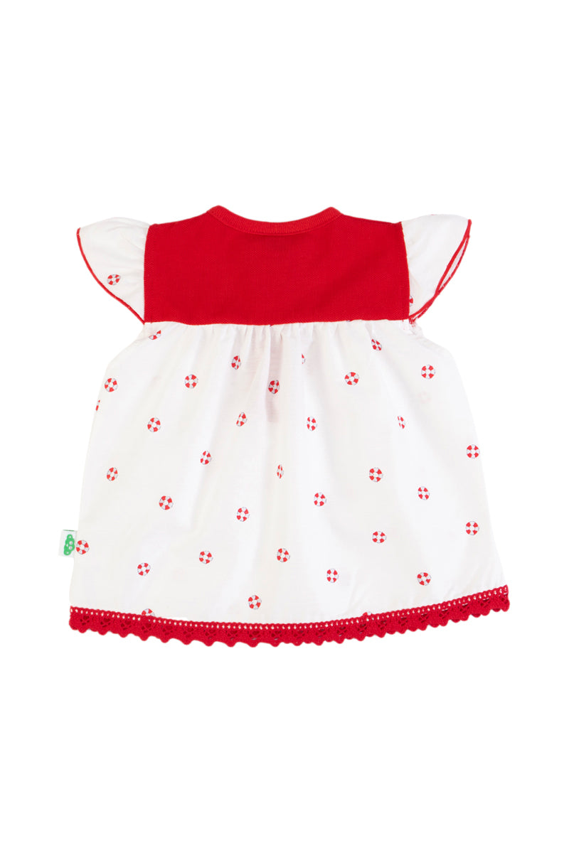 Ensemble Robe et bloomer
Blanc et rouge