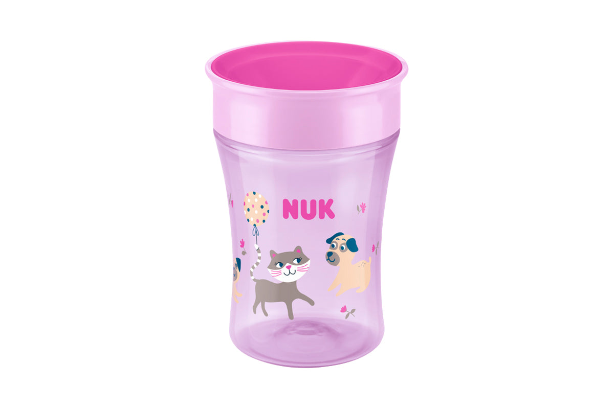 Tasse d'apprentissage Magic Cup 360° blanc/bleu de NUK
