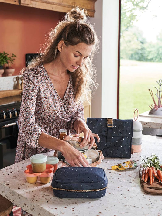 Snack box en coton enduit-marine étoiles, VERBAUDET