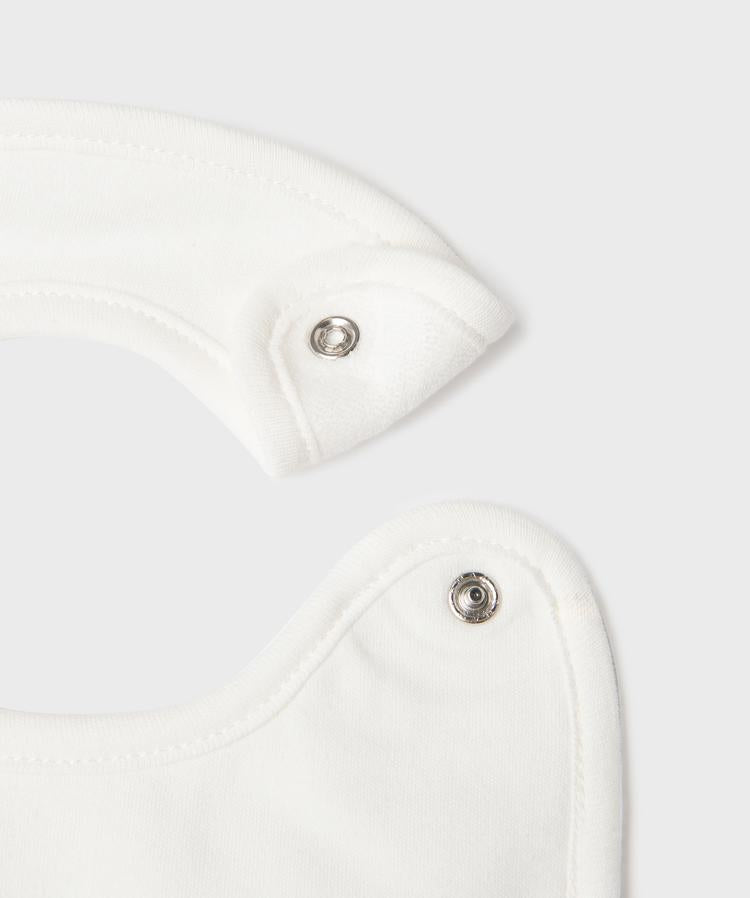 Lot de 3 bavoirs de naissance blanc et marron