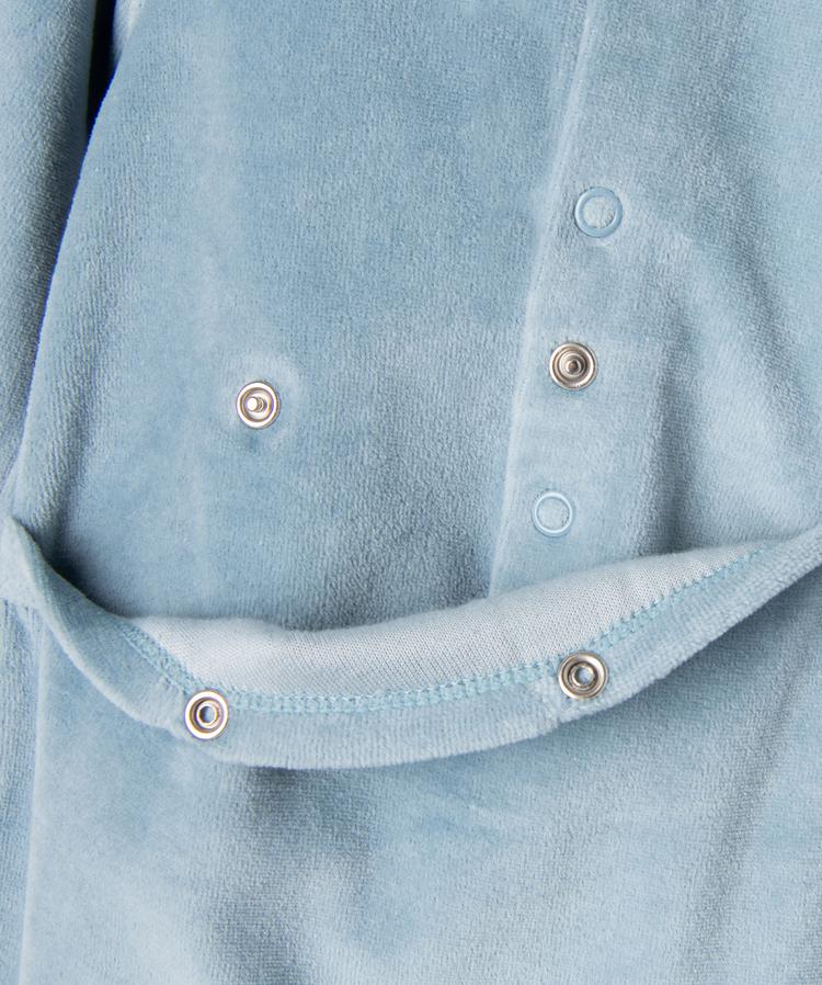 Grenouillère bleu clair en velours