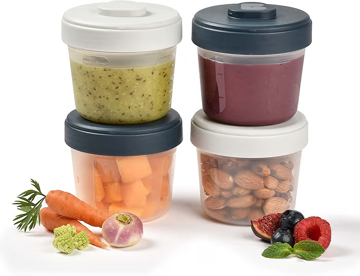 Lot de 4 pots de conservation clip,(4×150ml 1er âge.BÉABA