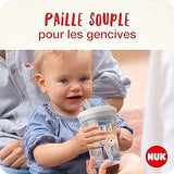 Tasse d'apprentissage , Action Cup gris avec paille 12mois et + Nuk