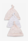 Lot de 3 bonnets rose