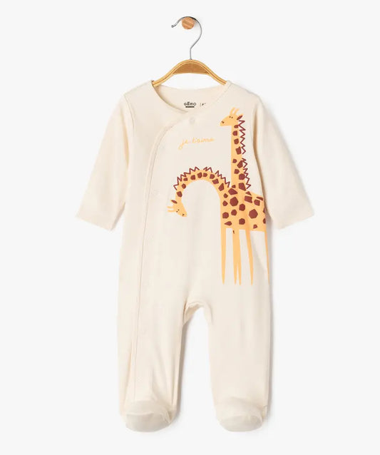 Grenouillère beige motif girage