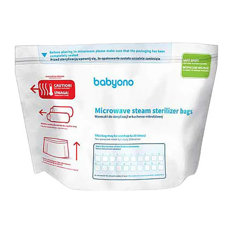 Sachets de stérilisation réutilisables à micro-ondes, BABYONO