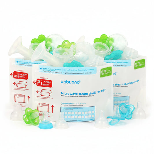 Sachets de stérilisation réutilisables à micro-ondes, BABYONO.  Filou et Loulou.  Dakar-Sénégal 