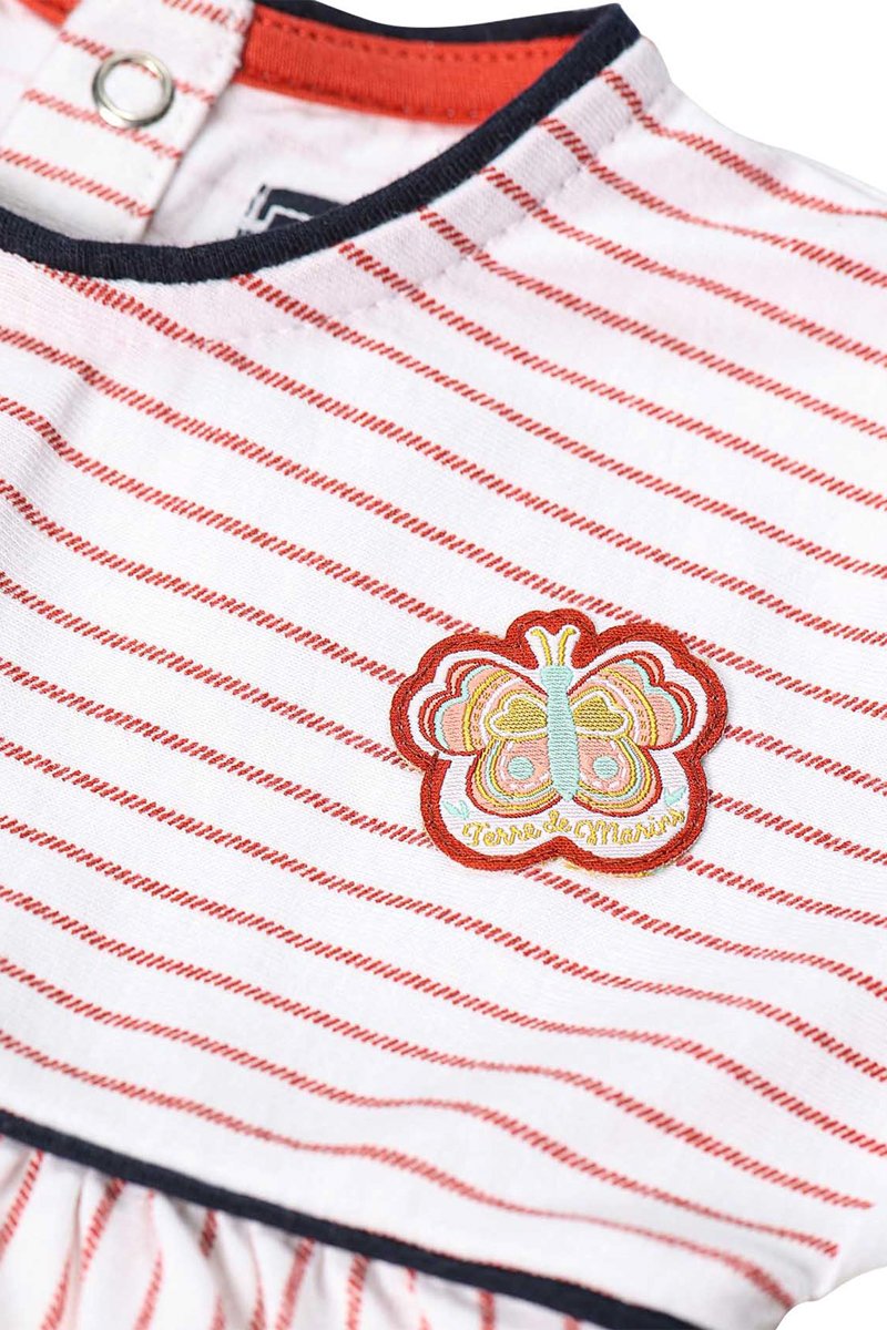 Ensemble robe et leggings blanc et orange