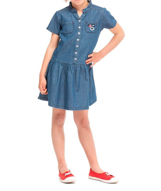 Robe bleu en jean. TERRE DE MARINS. Filou et Loulou. Dakar-Sénégal 