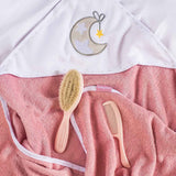 Sortie de bain/Cape de bain éponge rose en coton:BABYONO