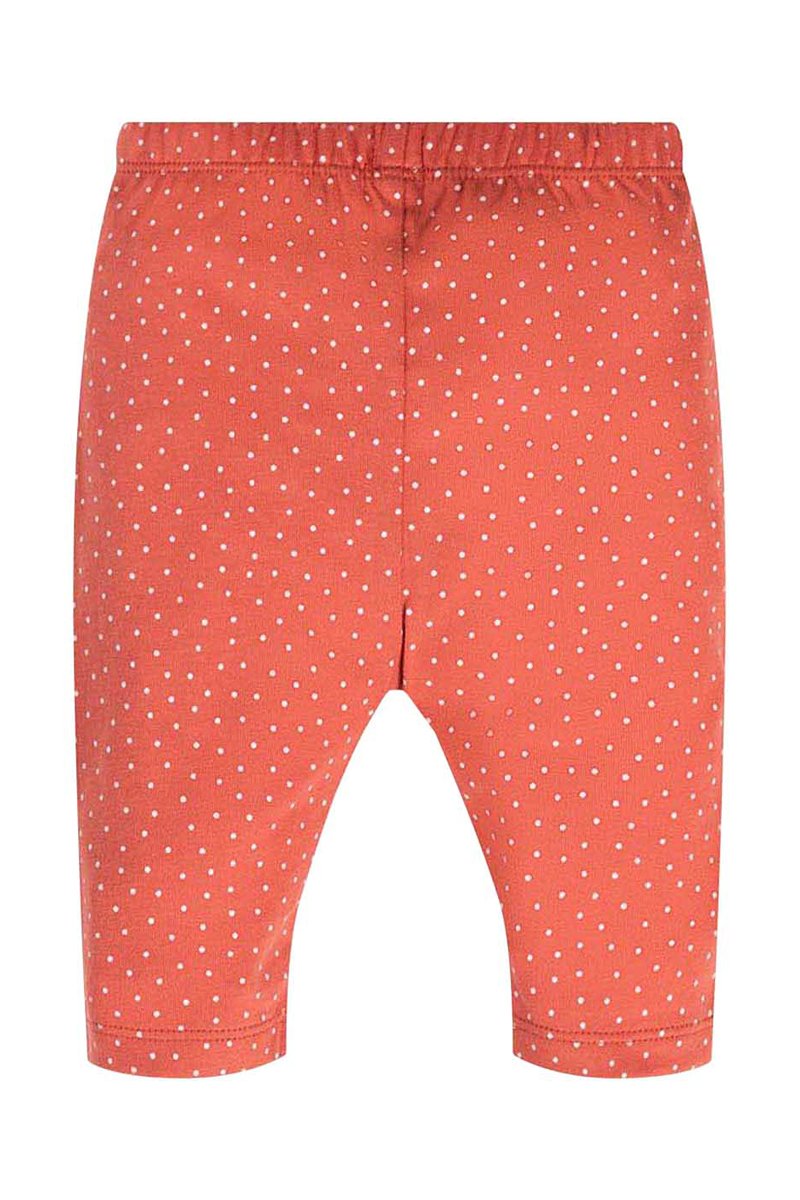 Ensemble robe et leggings blanc et orange