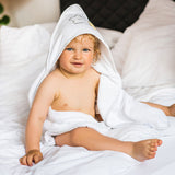 Sortie de bain eponge/cape de bain blanc en coton : BABYONO