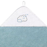 Sortie de bain/ cape de bain éponge menthe en coton :BABYONO