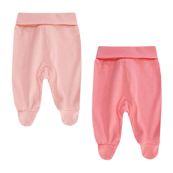 Lot de 2 pantalons à pieds rose pâle et rose