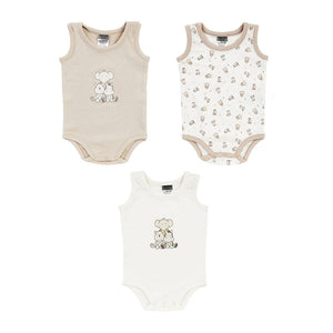 Lot de 3 Bodys SM Jungle - Blanc/Beige