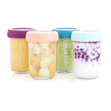 Babybols en verre - Lot de 8 pots de conservation + livret recettes bio de BABYMOOV