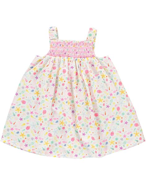 Robe smockée multicolore