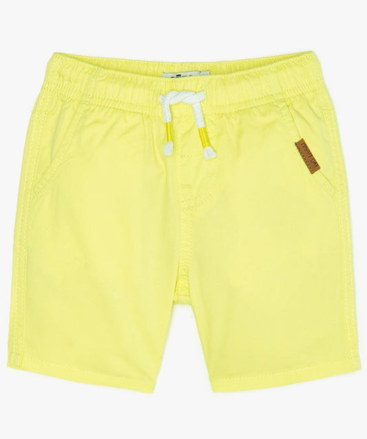 Bermuda en toile unie jaune