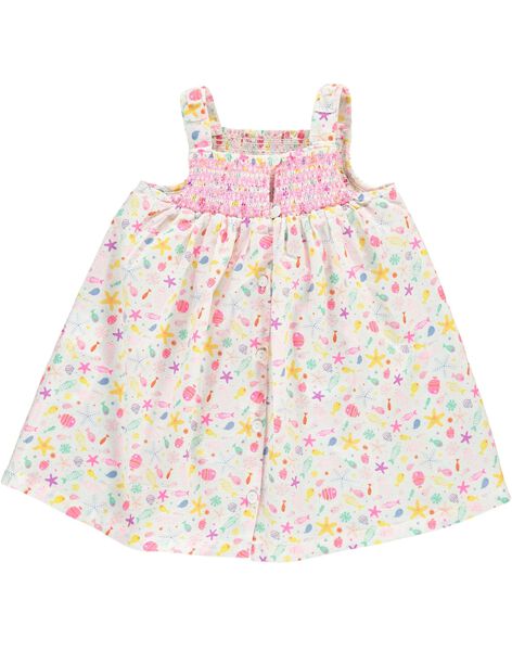Robe smockée multicolore