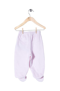 Lot de 2 pantalons à pieds en velours Blanc et rose